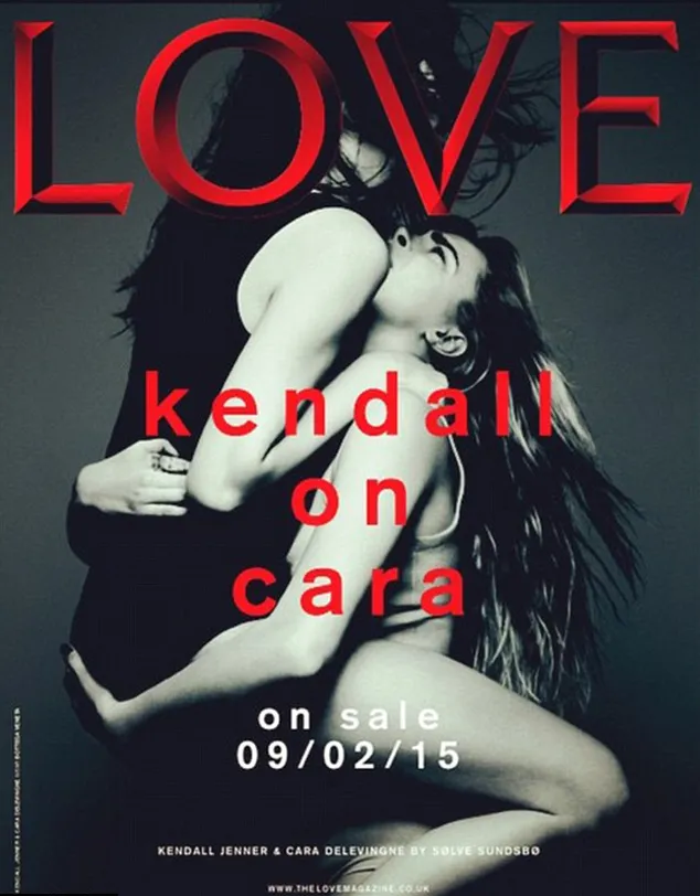 Jalani pemotretan, Kendall dan Cara pelukan mesra @ Love Magazine