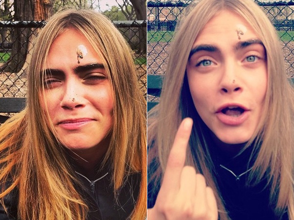 Ups Wajah Cara Delevingne Kejatuhan Kotoran Burung Kapanlagi Com