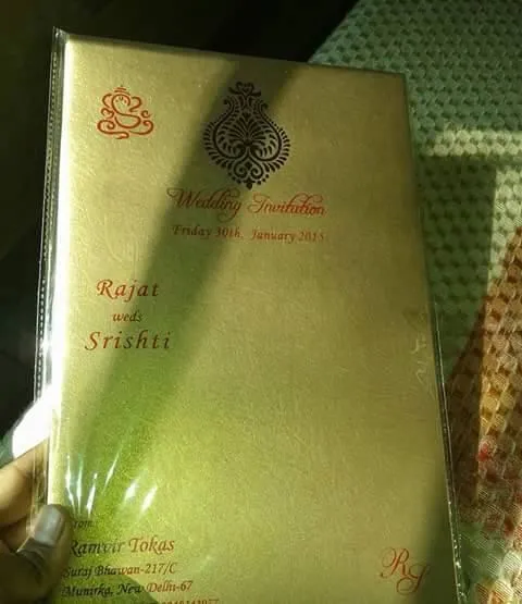 Ini dia undangan Rajat Tokas dan Srishti Nayyar. @filmibeat