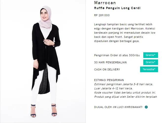 Ruffle Penguin Long Cardi by Zalora