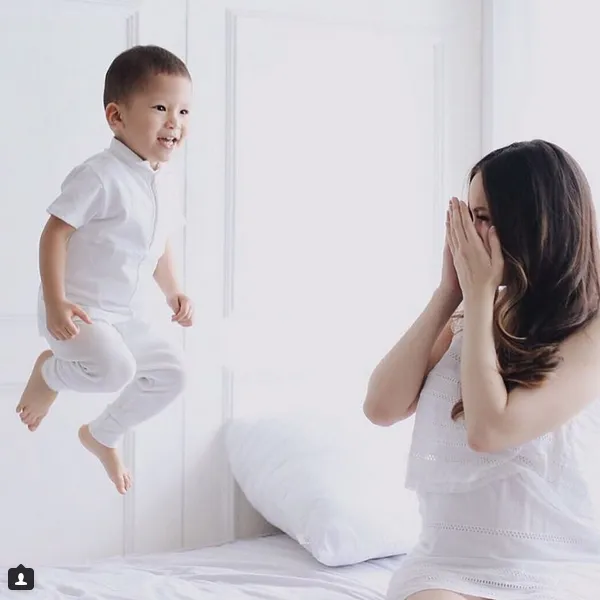 Jacob putra Cathy Sharon tak cemburu sang ibu hamil lagi. ©instagram Cathy Sharon