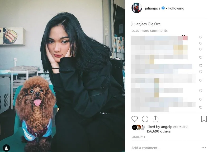 Julian kerap unggah foto Lala. © instagram.com/julianjacob