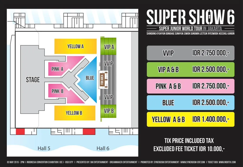 Seating Plan SS 6 Indonesia © Synergism Ent
