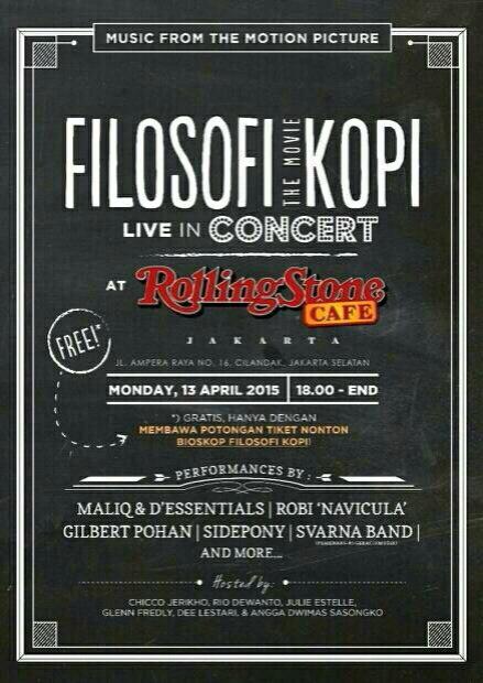Filosofi Kopi Live in Concert @foto: twitter.com/filkopmovie