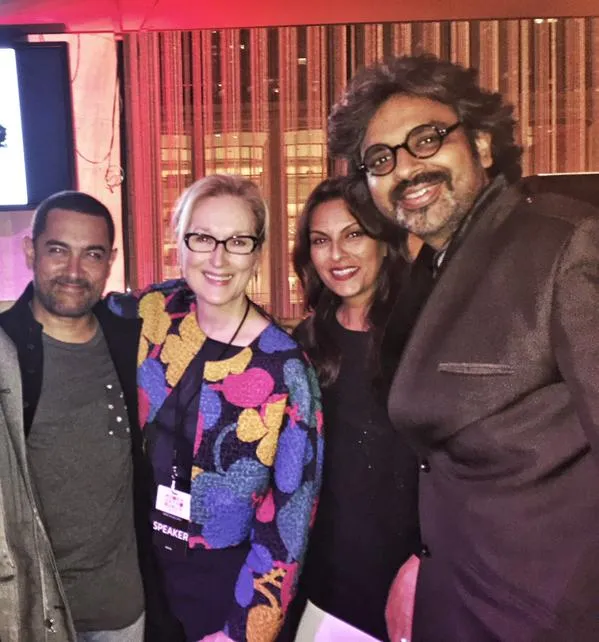 Aamir Khan bertemu dengan Meryl Streep. @twitter/avigowariker