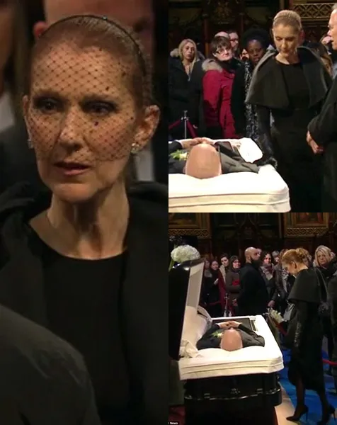 Celine Dion yang tak kuasa menahan tangis saat berada di samping mendiang suami. ©dailymail/globalnews