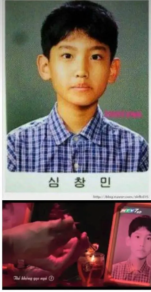 Foto masa kecil Changmin TVXQ yang dipakai untuk upacara kematian dalam sebuah film di Vietnam. ©koreaboo.com