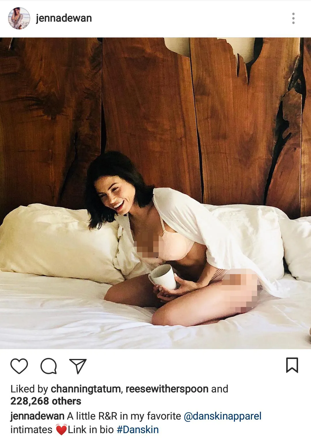 Inilah foto Jenna yang di-like oleh Channing © instagram.com/jennadewan