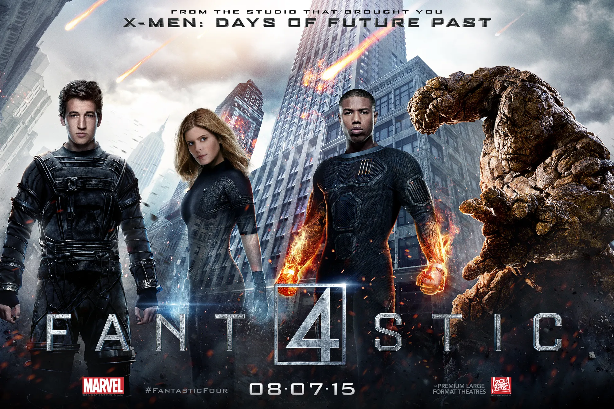 Poster terbaru FANTASTIC FOUR yang menampilkan 4 bintang muda Hollywood/©Marvel