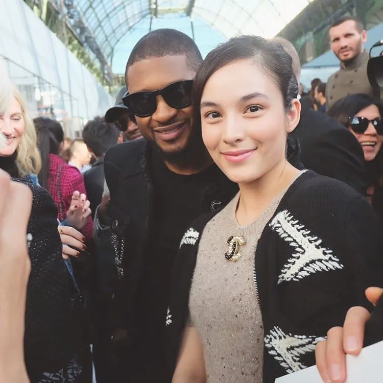 Chelsea ketemu Usher di PFW 2016 © Instagram/chelseaislan