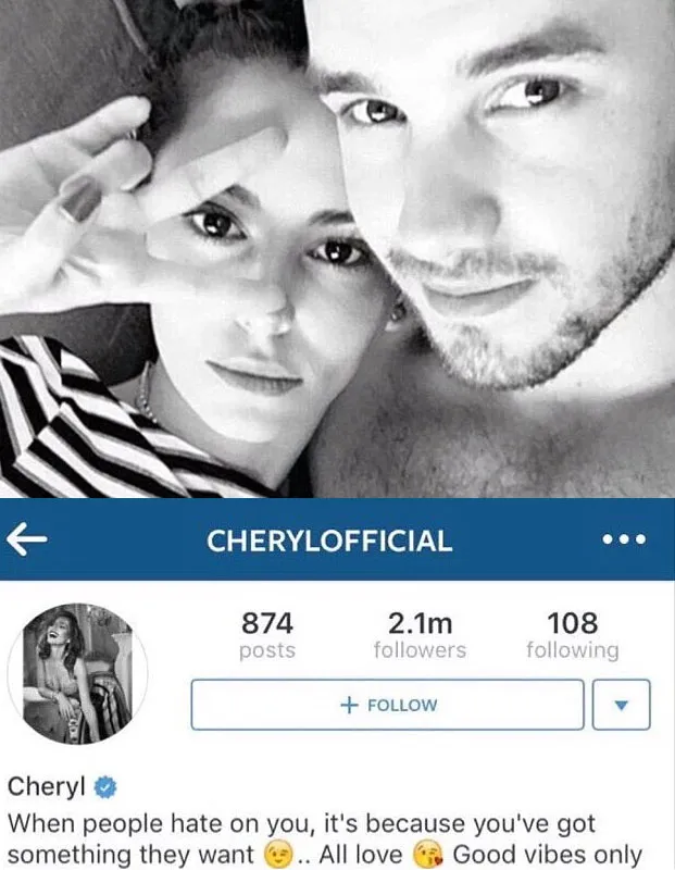 Cheryl Fernadez memberikan sindiran pada para haters yang tak suka hubungannya dengan Liam Payne. ©dailymail.co.uk