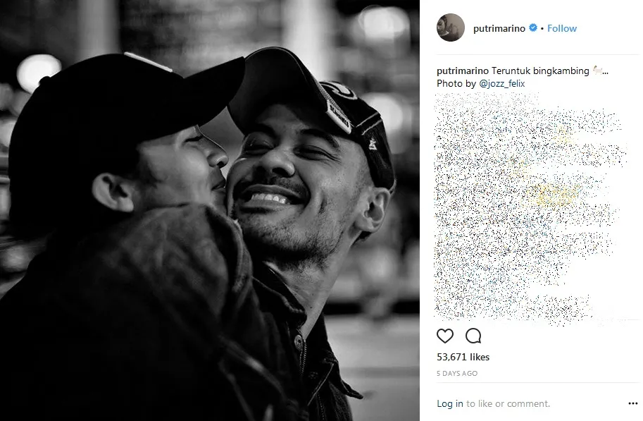 Putri juga ikut pamerkan foto yang sama. Credit: via instagram.com/putrimarino