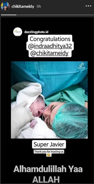 Chikita Meidy melahirkan anak pertamanya ©instagram.com/chikitameidy