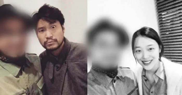 Foto Choiza dan Sulli bersama pemilik restoran © soompi.com