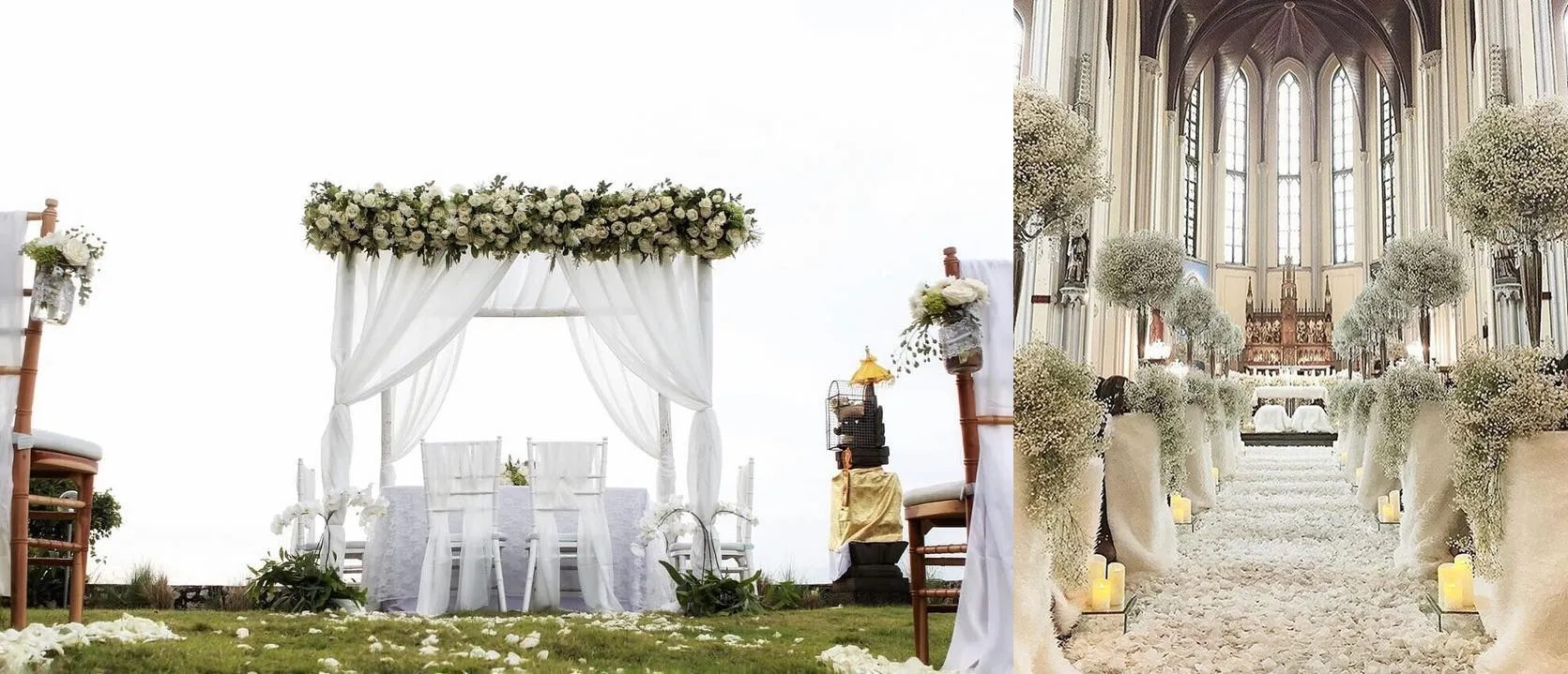 Venue pernikahan Stefan William vs Sandra Dewi. 姆nstagram.com/ohanabaliwedding+sandradewi88