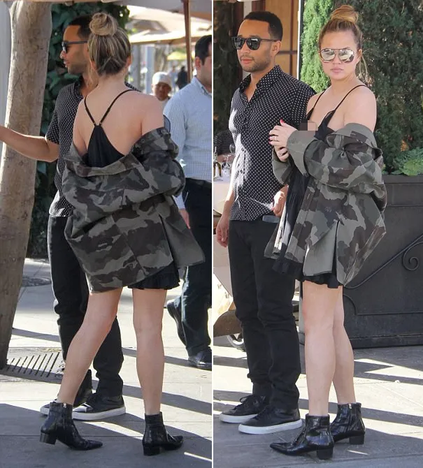 Chrissy selalu tampil stylish terutama saat sedang hamil seperti ini © istimewa