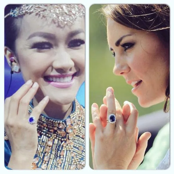 Cincin persahabatan Jupe dan Mumu, mirip dengan milik Kate Middleton?/©twitter.com/mery_freebs