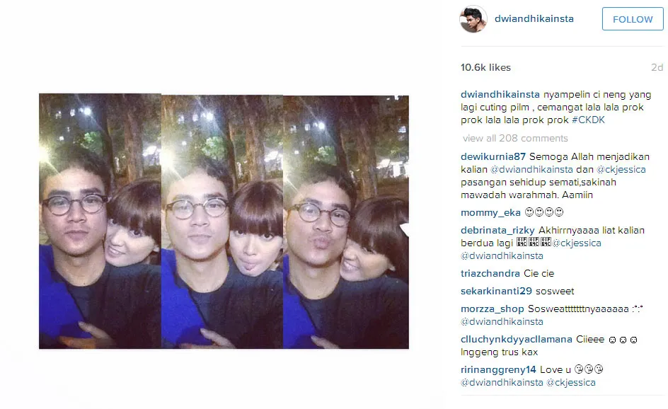 Dwi Andhika - Chika Jessica @foto: Official Instagram Chika Jessica