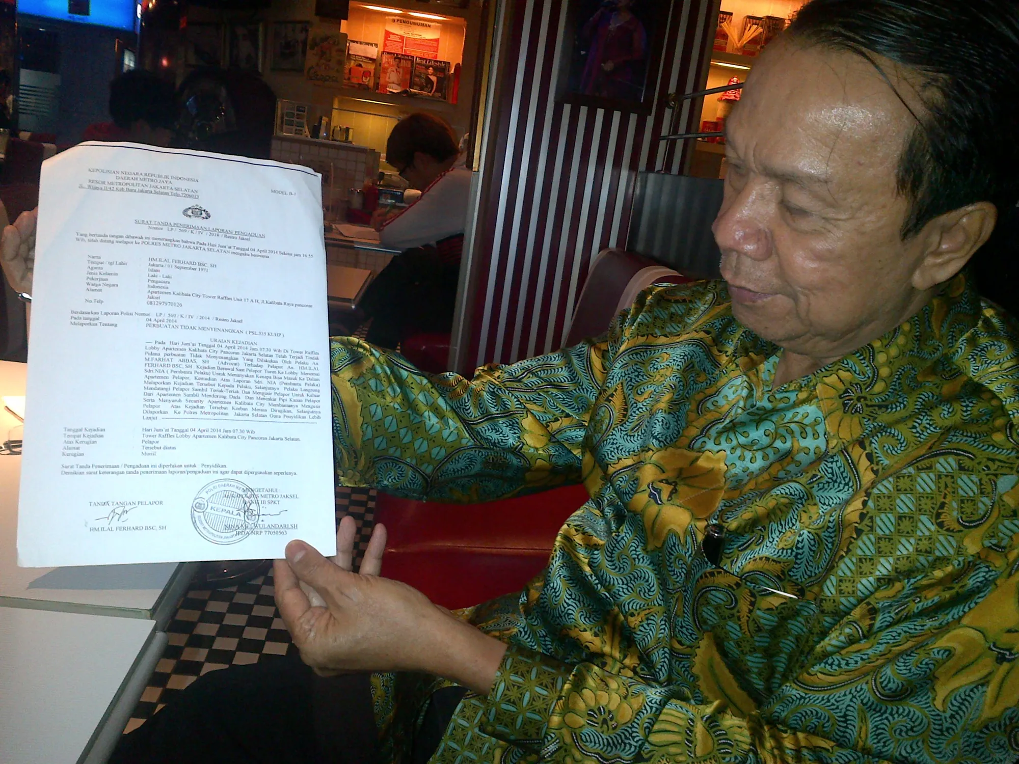 Farhat Abbas bakal dikenakan pasal penganiayaan ringan oleh pihak Ilal.