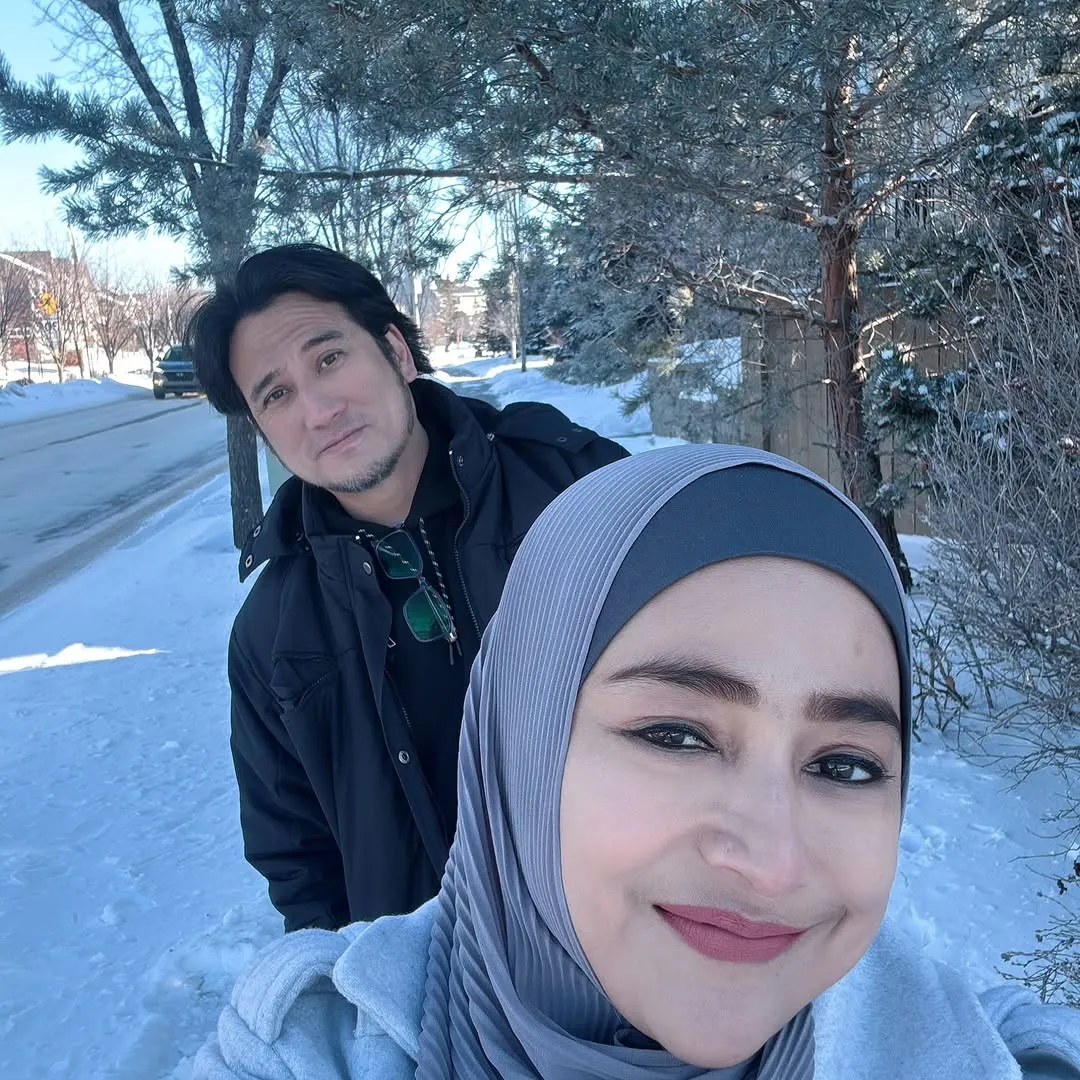 Cindy Fatikasari dan Tengku Firmansyah Nikmati Winter (Credit: Instagram/cindyfatikasari18)