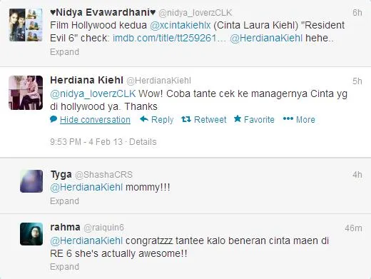 Komentar ibu Cinta Laura, Herdiana Kiehl ©@HerdianaKiehl