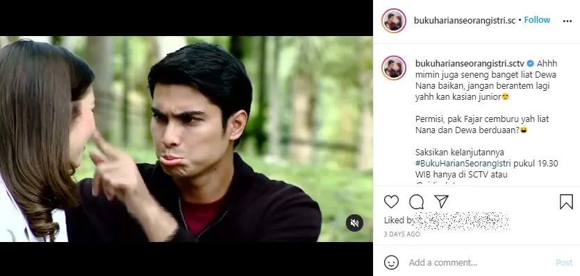 Credit: instagram.com/bukuharianseorangistri.sctv