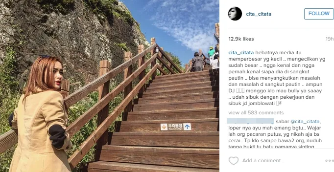 Disebut rebut Shaheer Sheikh dari Ayu Ting Ting, Cita ngamuk. ©instagram/cita_citata