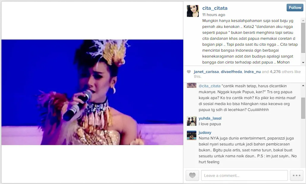 Cita Citata memberikan klarifikasi. ©instagram.com/cita_citata