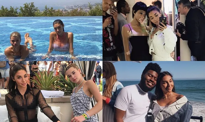 Chantel Jeffries & para sahabat (credit : instagram.com/chnateljeffries)