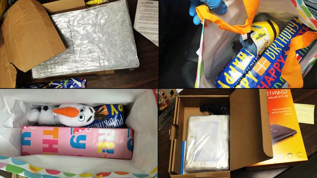 Barang bukti kokain yang diselundupkan di dalam boneka Olaf dan Minions/©NBC