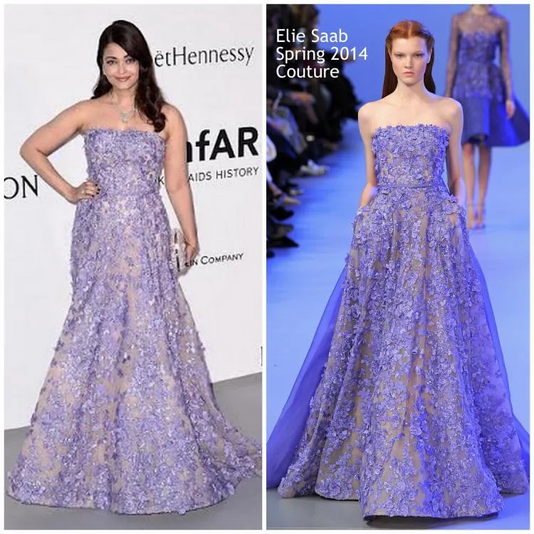 Aishwarya Rai cantik dalam gaun Elie Saab. @pinkvilla