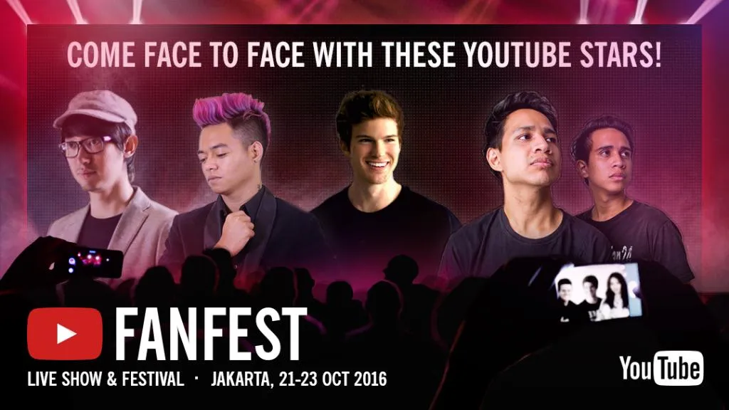 Youtube FanFest dimeriahkan banyak Youtuber keren © Twitter.com/YouTubeFanFest