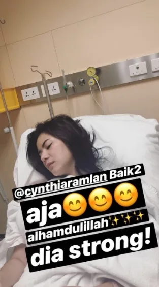 Sempat dirawat di RS, sekarang Cynthia sudah pulang ke rumah ©instagram/ollaramlanaufar