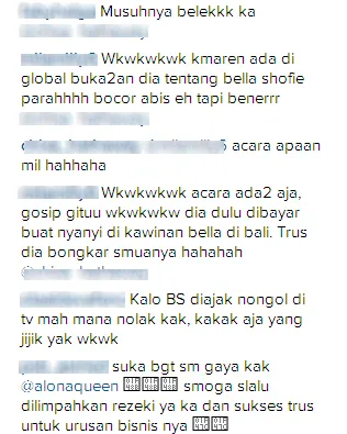Komentar dukungan untuk Alona / © Instagram/Cynthiara Alona