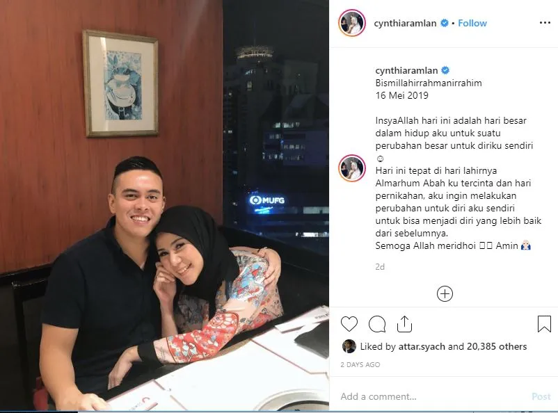 Credit: Instagram/cynthiaramlan