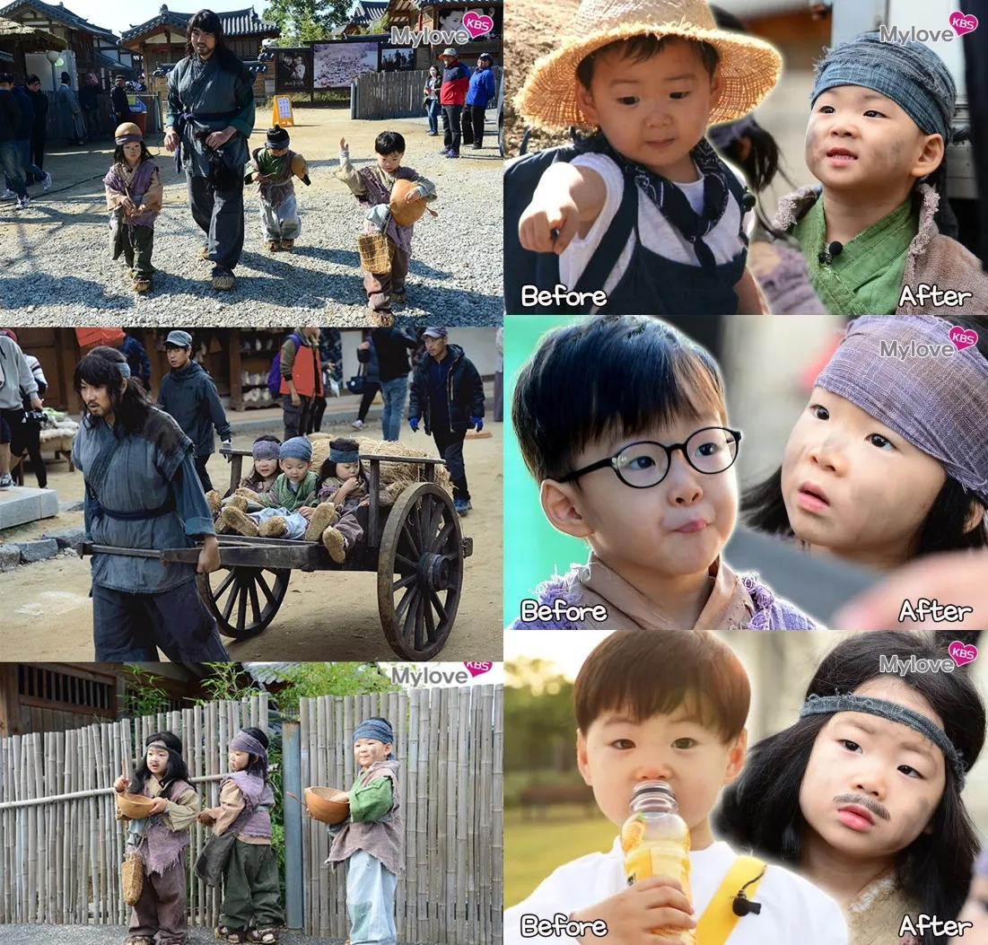 Penampakan Song Il Kook, Daehan, Minguk, dan Manse saat mampir lokasi syting. © soompi.com