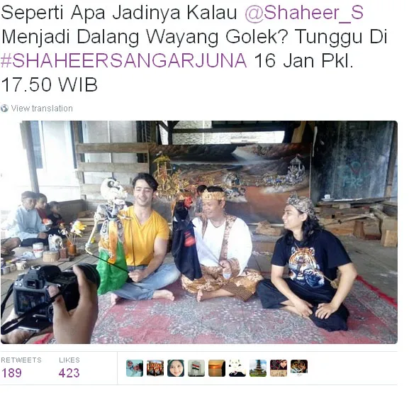 Ini dia gaya Shaheer Sheikh mendalang, bisa nggak ya? © Twitter.com/whatsonantv