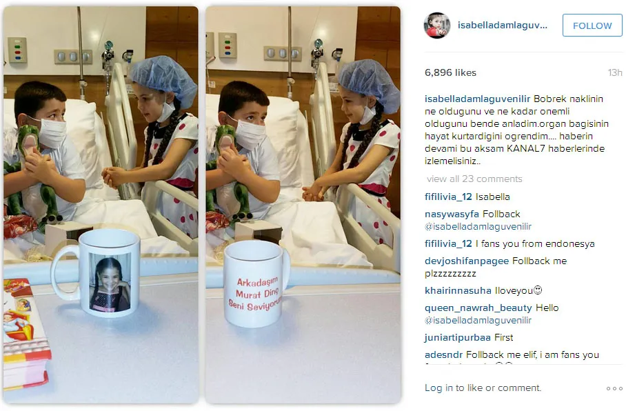 Ini dia aksi peduli Isabella, so sweet kan! © Instagram.com/ isabelladamlaguvenilir