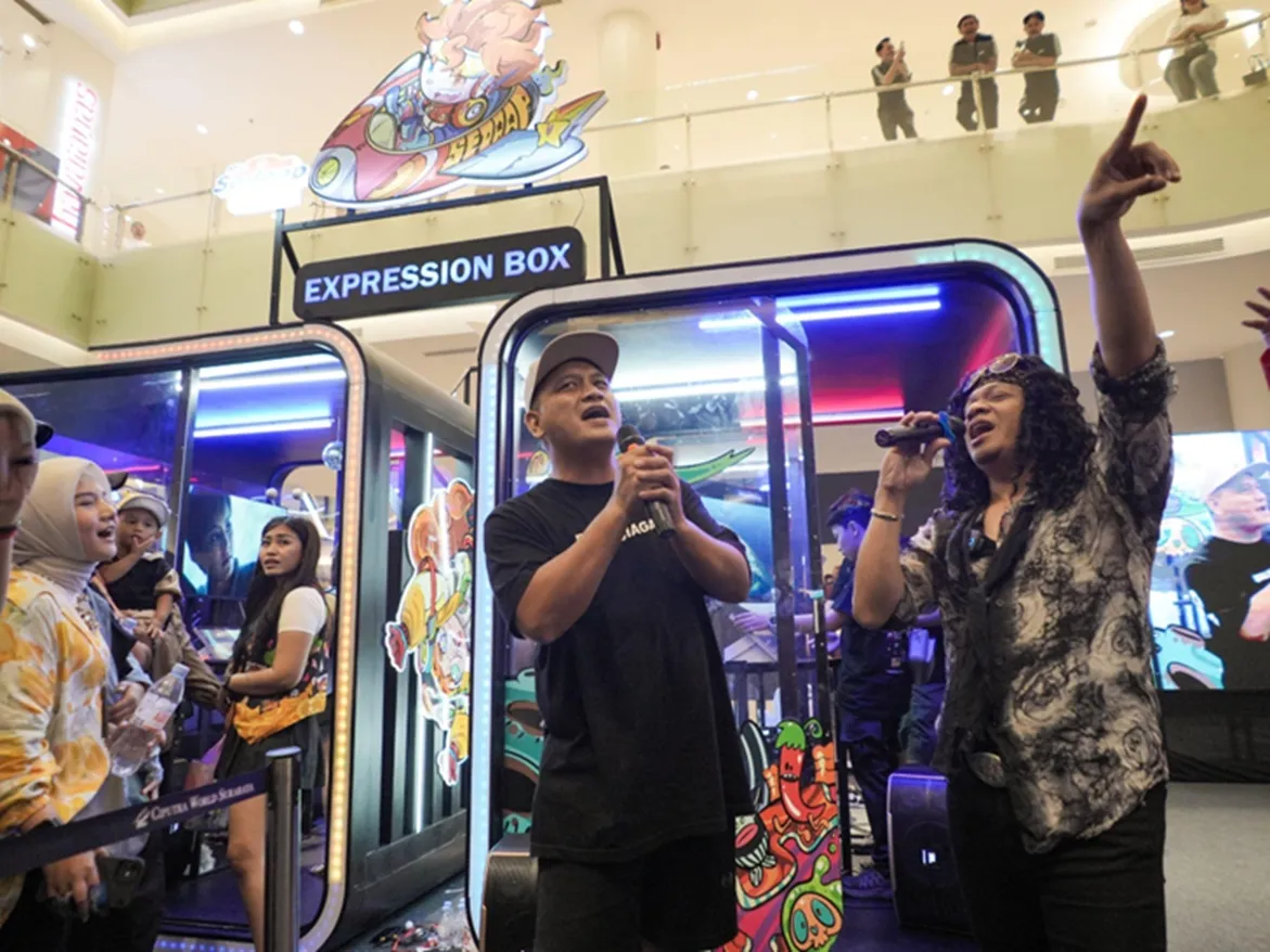 Keseruan Candil di Expression Box. (c) Mie Sedaap