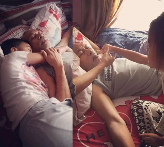 Tampak anak-anak Darius dan Donna menemani sang eyang. © Instagram/dagnesia