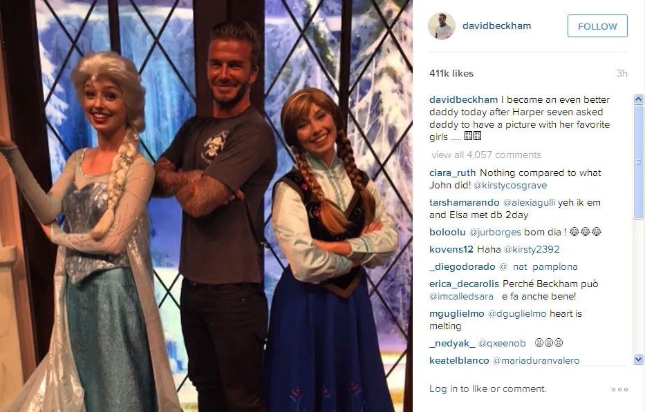David Beckham menuruti apa yang diinginkan Harper © Instagram/David Beckham