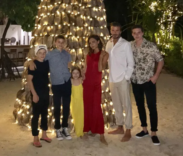Happy new year from The Beckhams! © instagram.com/davidbeckham