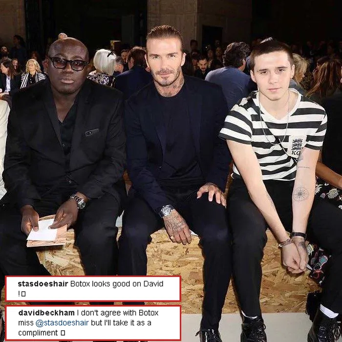 Inilah foto David yang dibilang hasil botox © instagram.com/britishvogue