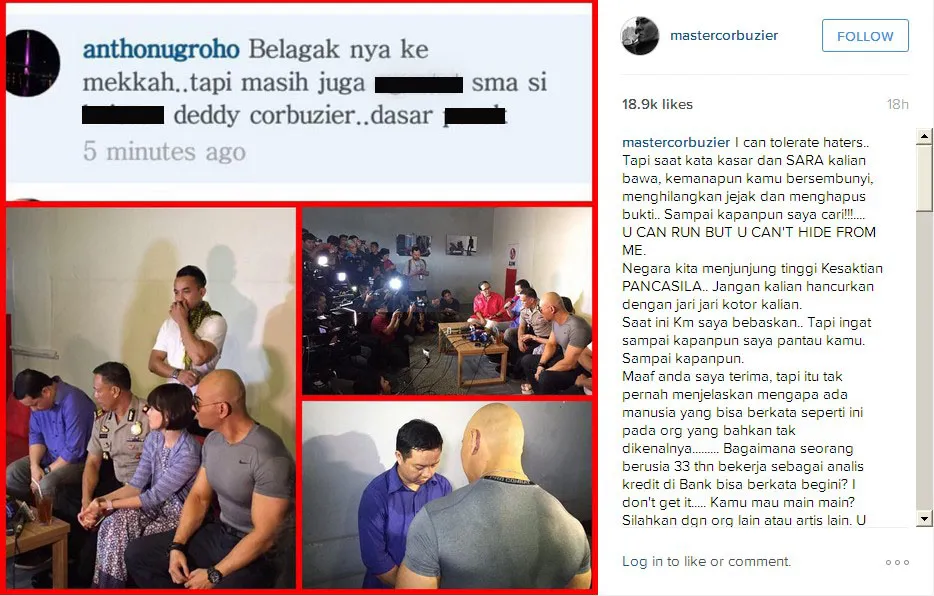 Komen Dari Haters Chika dan Deddy © Instagram mastercorbuzier