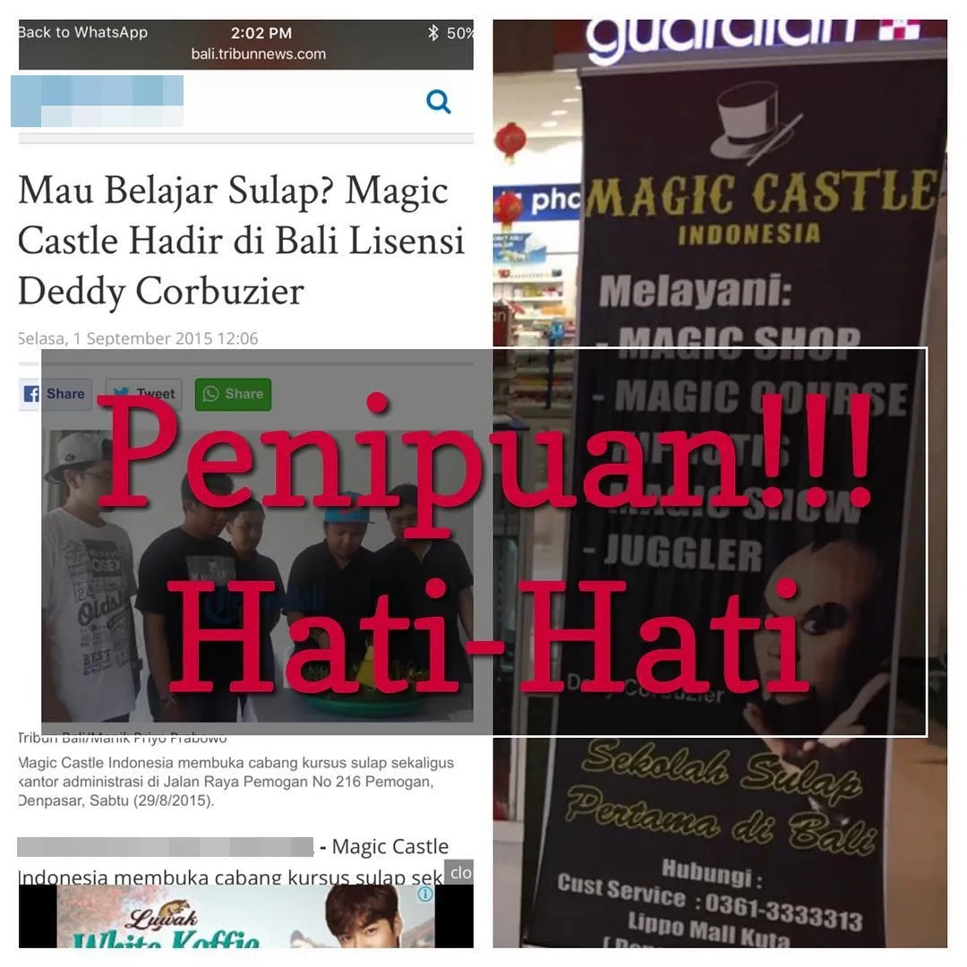 Waspada penipuan kelas sulap berkedok lisensi Deddy © Instagram/mastercorbuzier