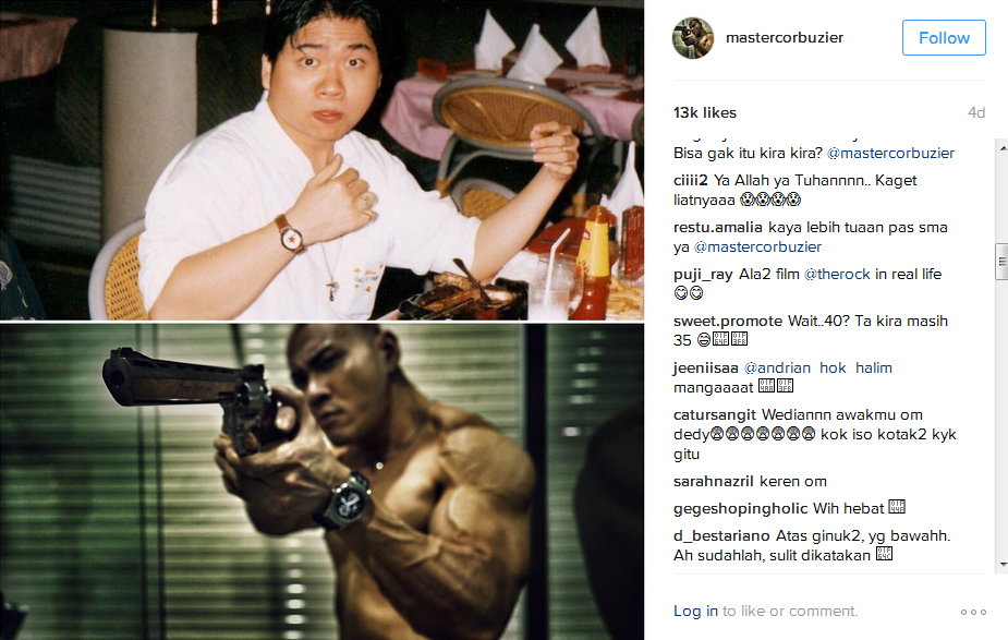Deddy waktu SMA dan sekarang © Instagram/mastercorbuzier