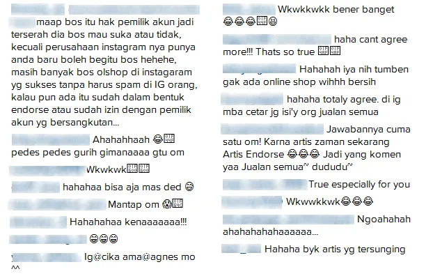 Komentar netizen tanggapi tulisan Deddy © Instagram/mastercorbuzier