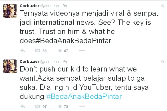 Deddy ceritakan prestasi Azka © Twitter