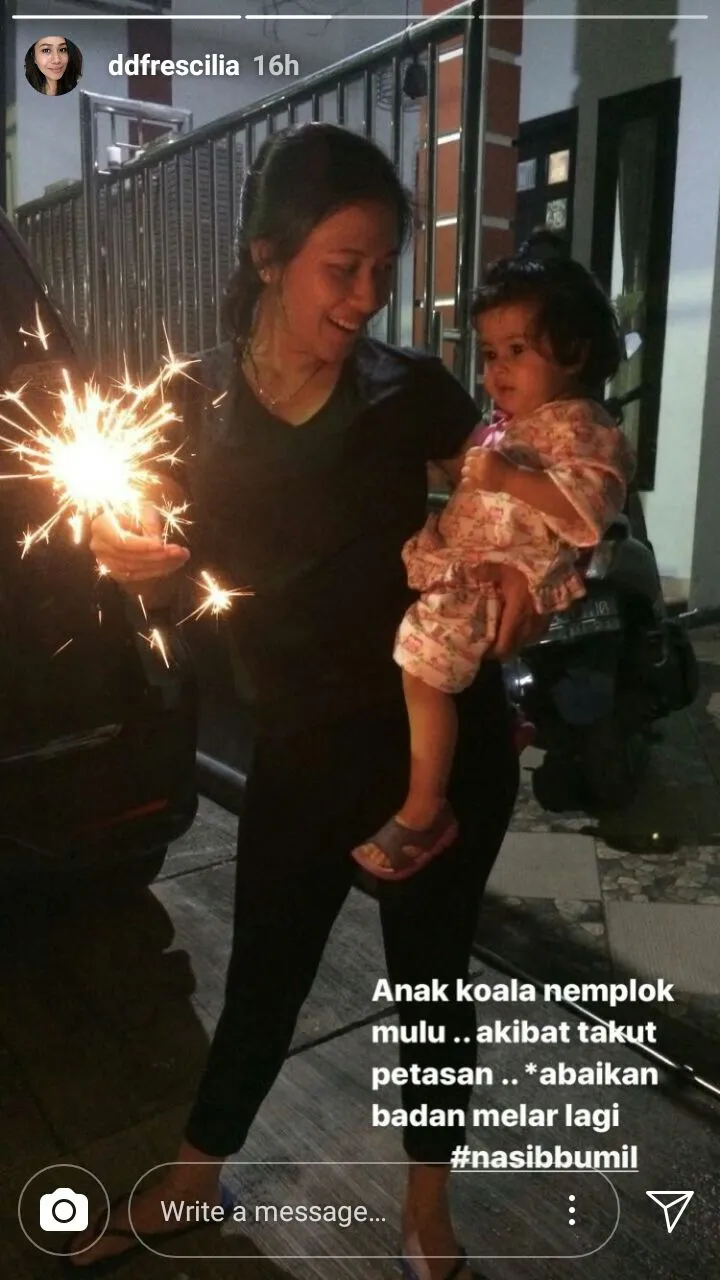 Dede istri Lavanya sekarang sedang hamil anak kedua @instagram/ddfrescilia