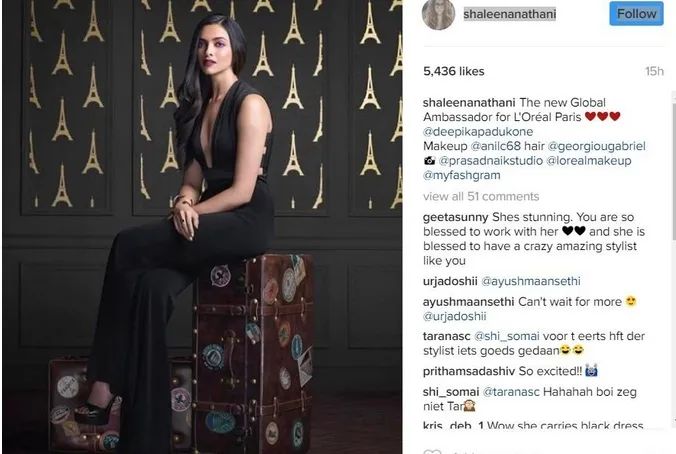 Deepika Padukone jadi brand ambassador baru L'oreal Paris ©instagram
